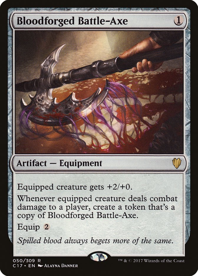 Bloodforged Battle-Axe (50) [Commander 2017]