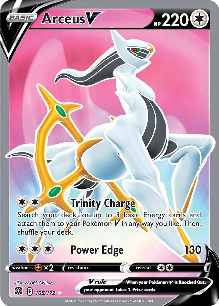 Arceus V (Full Art) (165/172) [SWSH09: Brilliant Stars]
