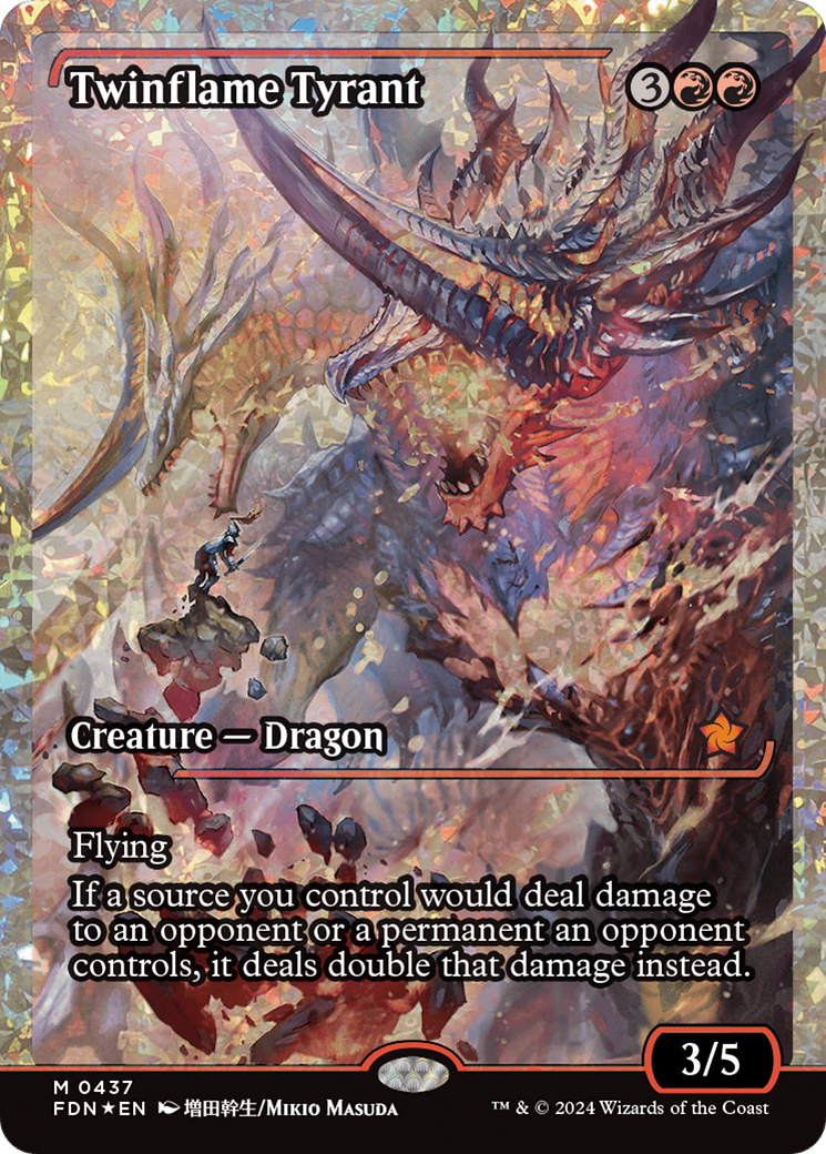 Twinflame Tyrant (Showcase) (Fracture Foil) (437) [Foundations]