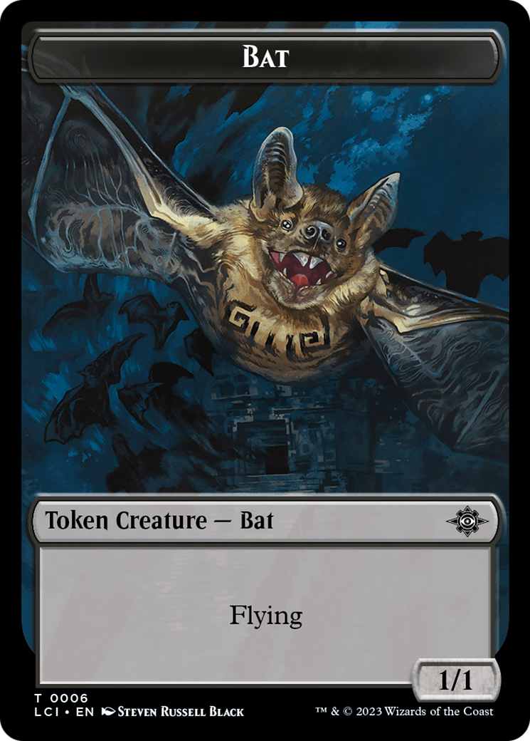 Treasure (0018) // Bat Double-Sided Token (18 // 6) [The Lost Caverns of Ixalan]