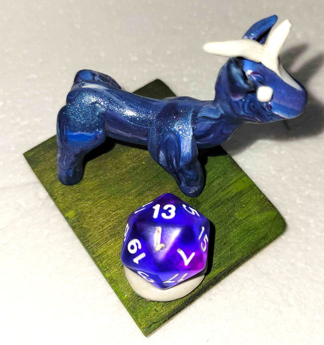Dice Guardian - D20 - Blue Fantasy Creature