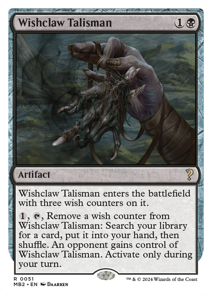 Wishclaw Talisman (White Border) (51) [Mystery Booster 2]