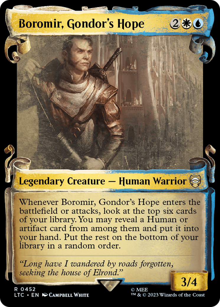 Boromir, Gondor's Hope (Showcase Scrolls) (452) [Commander: The Lord of the Rings: Tales of Middle-earth]