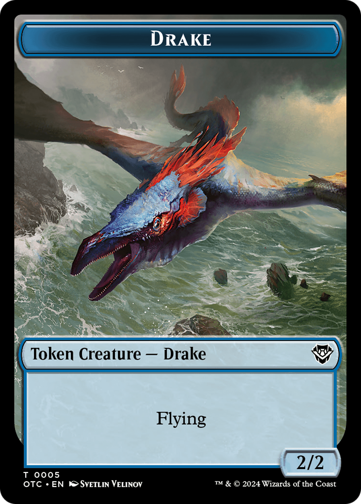 Drake // Soldier (0026) Double-Sided Token (5 // 26) [Commander: Outlaws of Thunder Junction]
