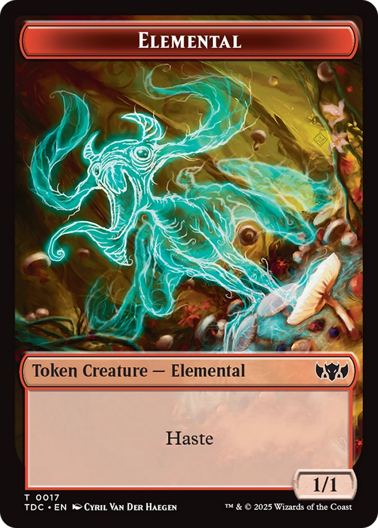 Elemental (0017) // Warrior Double-Sided Token (17 // 13) [Commander: Tarkir: Dragonstorm]