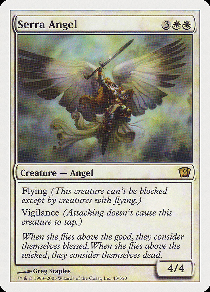 Serra Angel (9th Edition) (43) [Oversize Cards]
