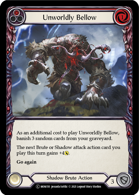 Unworldly Bellow (Red) (MON150) [Monarch]