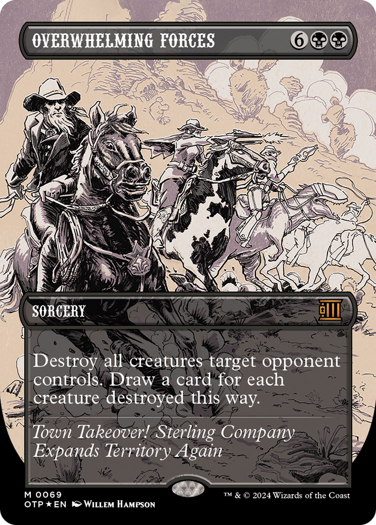 Overwhelming Forces (Textured Foil) (69) [Outlaws of Thunder Junction: Breaking News]