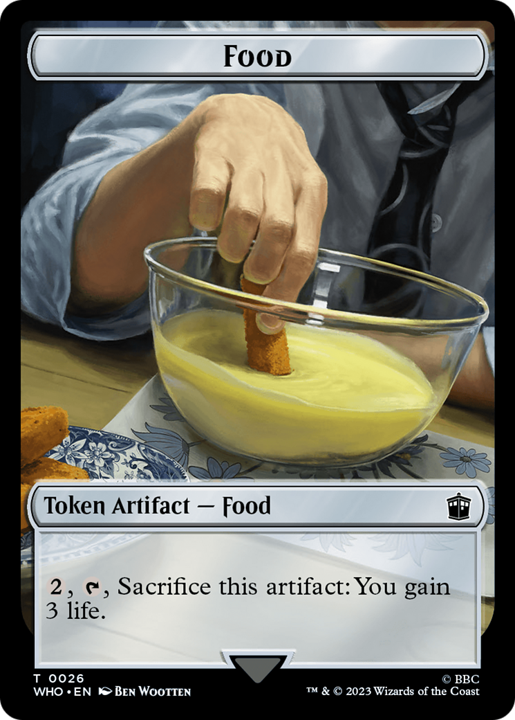 Soldier // Food (0026) Double-Sided Token (8 // 26) [Universes Beyond: Doctor Who]