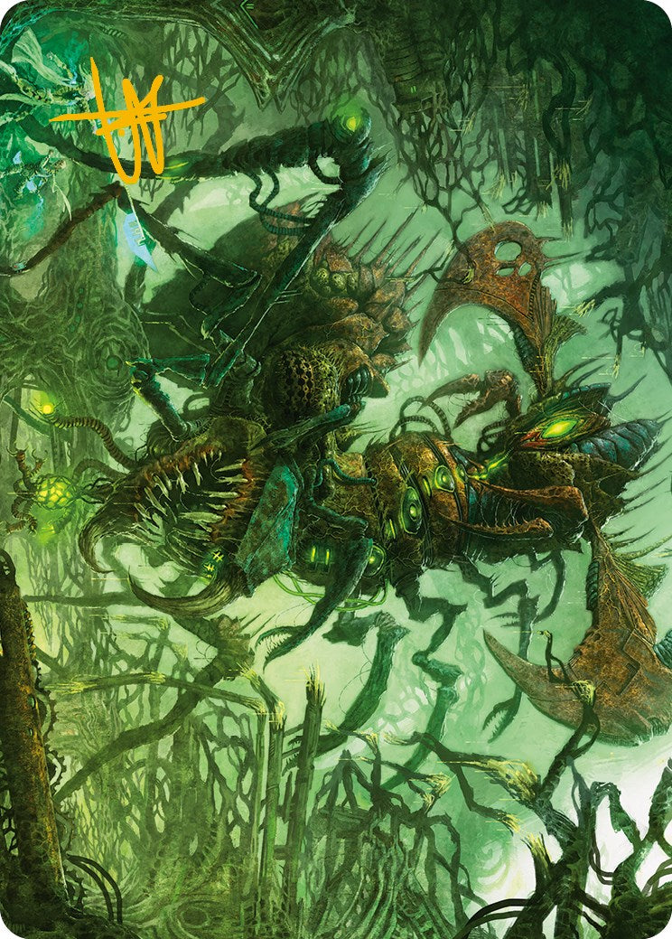 Skyscythe Engulfer Art Card (Gold-Stamped Signature) (42) [Art Series: Phyrexia: All Will Be One]