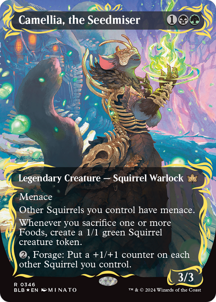 Camellia, the Seedmiser (Borderless) (Raised Foil) (346) [Bloomburrow]