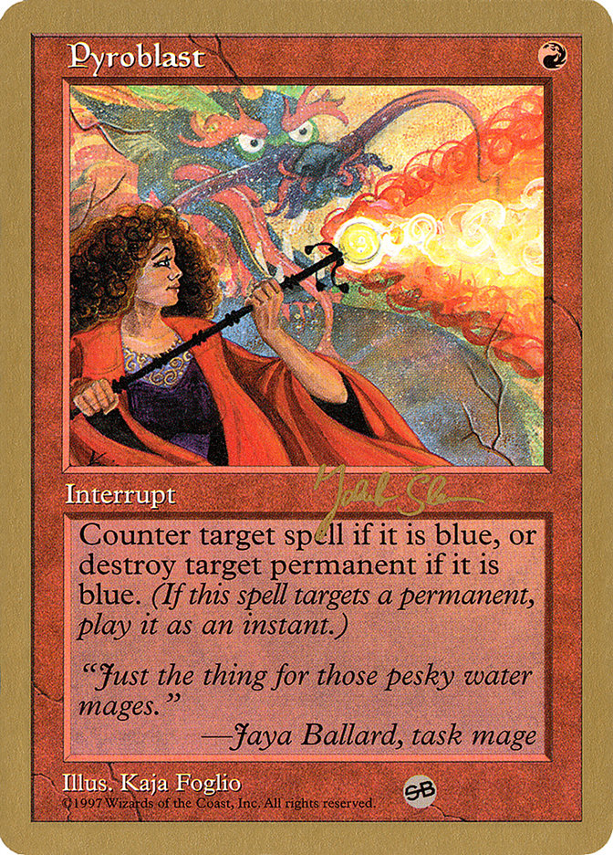Pyroblast - 1997 Jakub Slemr (5ED) (SB) [World Championship Decks]