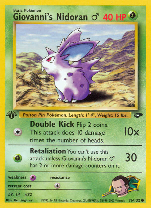 Giovanni's Nidoran M (076/132) [Gym Challenge]