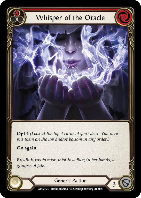 Whisper of the Oracle (Red) (ARC215) [Arcane Rising]