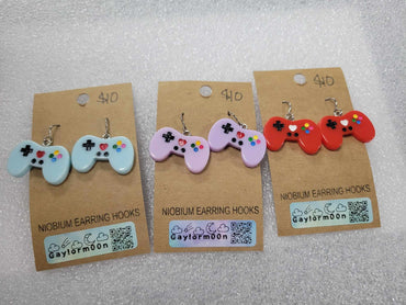 Game Controller Earrings (Assorted Colors)