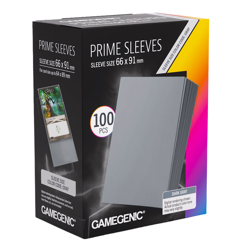 GAMEGENIC: Prime Card Sleeves: Dark Gray