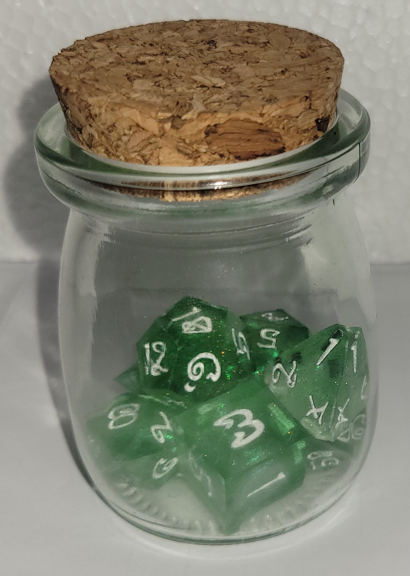 7 Piece Polyhedral Set - Transluscent Green