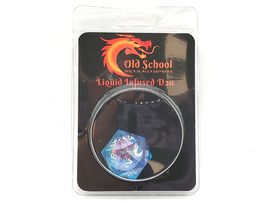 Old School Sharp Edged 22mm D20: Liquid Infused - Twilight Fury