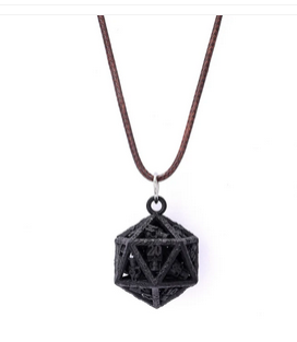 Grimskull's D20 Locket GIft Set-Matte Black