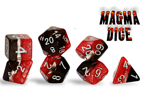 “Magma” Supernova Dice (7 Polyhedral Dice Set)