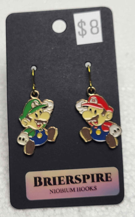 Mario charm - Mario and Luigi earrings