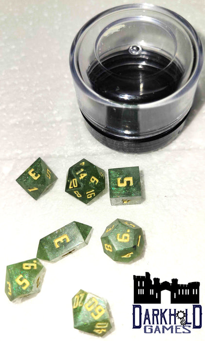 Mini Dice Set - Green/Yellow