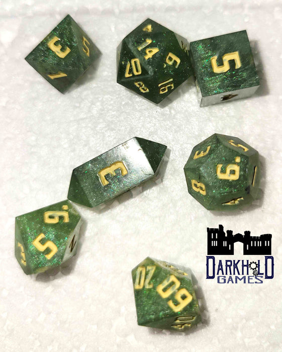 Mini Dice Set - Green/Yellow
