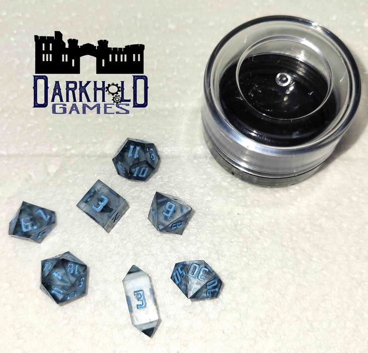 Mini Dice Set - Gray/Blue