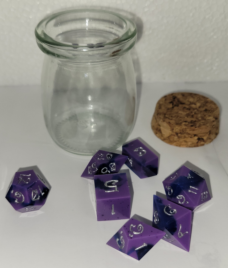 7 Piece Polyhedral Set - Purple and Blue
