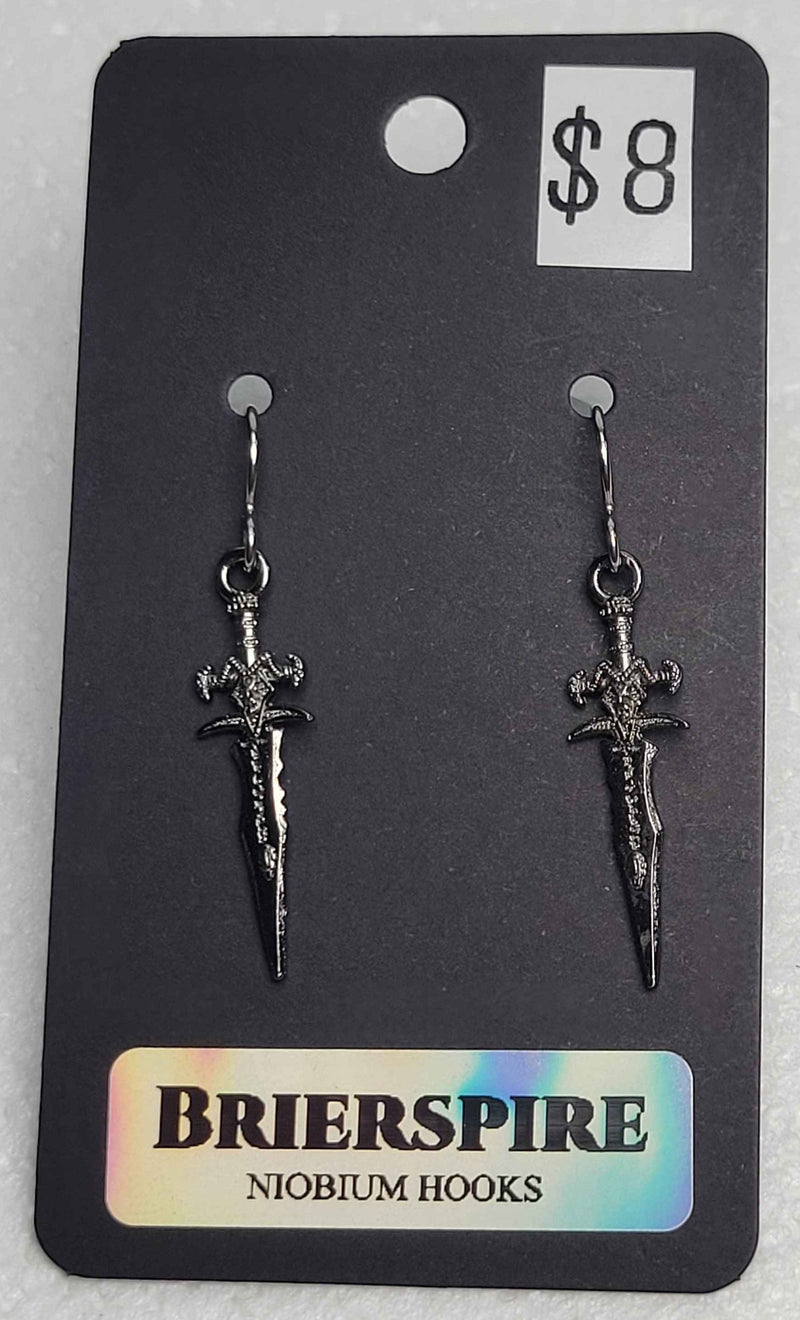 Silver Dagger Earrings