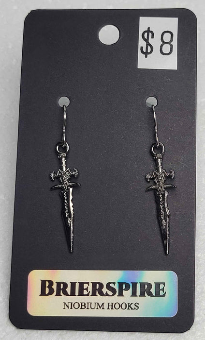 Silver Dagger Earrings