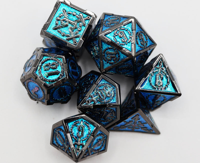 Crossed Swords: Sword of the Deep - Metal RPG Dice Set