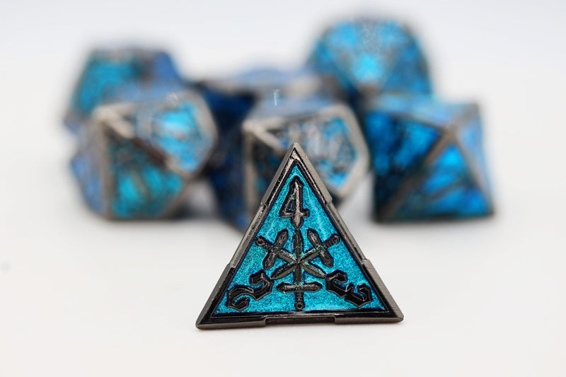 Crossed Swords: Sword of the Deep - Metal RPG Dice Set