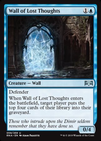 Wall of Lost Thoughts [Ravnica Allegiance]