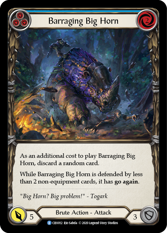 Barraging Big Horn (Blue) (CRU012) [Crucible of War]