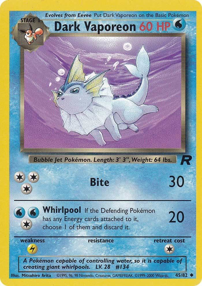 Dark Vaporeon (45/82) [Team Rocket Unlimited]  Darkhold Games