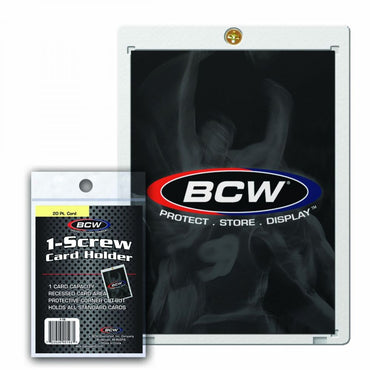 BCW: 1-Screw Card Holder - 20 PT.