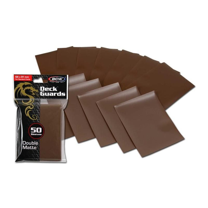 BCW Deck Guard- Double Matte Brown 50ct