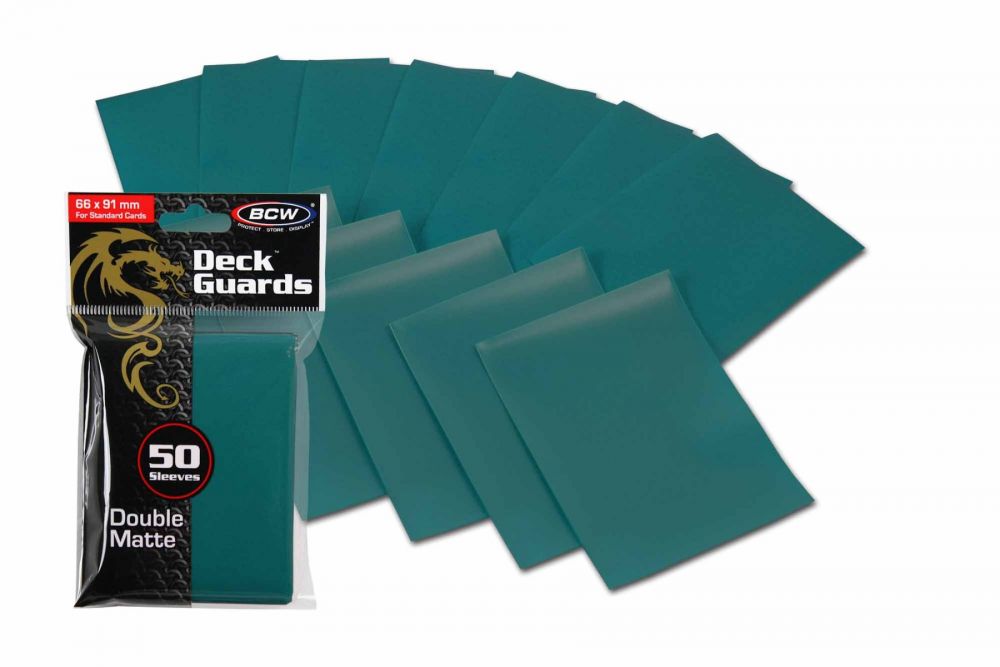 BCW Deck Guard- Double Matte Teal 50ct