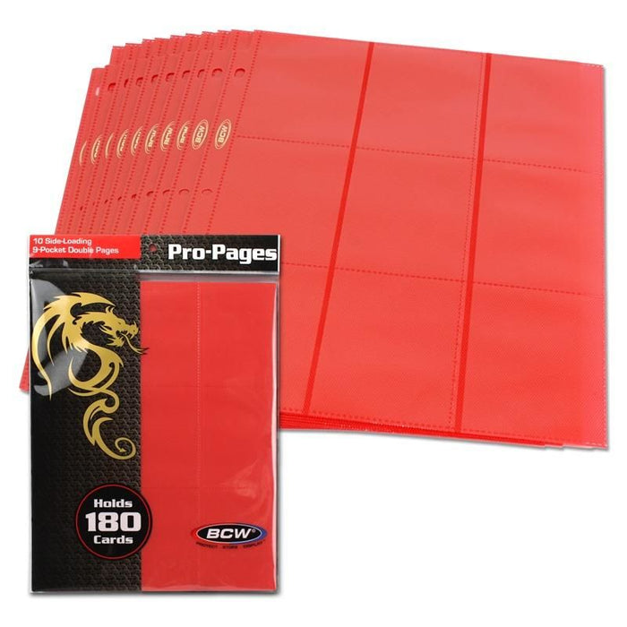 Side Loading 18-Pocket Pro Pages - Red