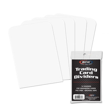 BCW SUPPLIES: CARD DIVIDER - TRADING CARD SIZE 10CT