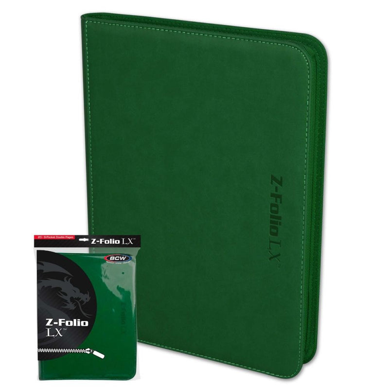 BCW  Z-Folio 9-Pocket LX Album - Green