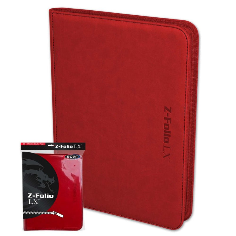 BCW  Z-Folio 9-Pocket LX Album - Red