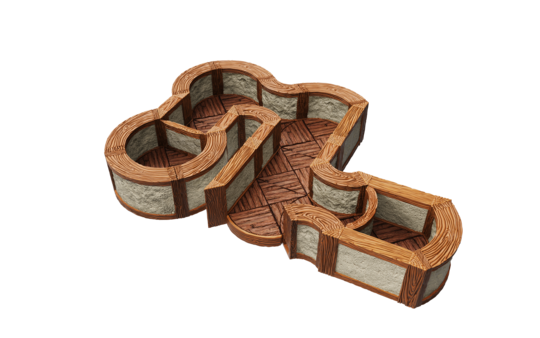 WarLock Tiles: Expansion Pack - 1 in Town & Village Angles & Curves