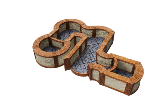 WarLock Tiles: Expansion Pack - 1 in Town & Village Angles & Curves