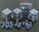 16MM Gemini Dice, Purple Teal/Gold; 12CT (CHX 26649)