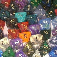 Opaque: D8 Poly Assorted  Dice