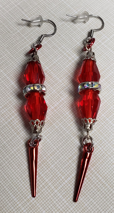 Red Dangle Earrings