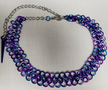 Purple and Blue Chain Choaker