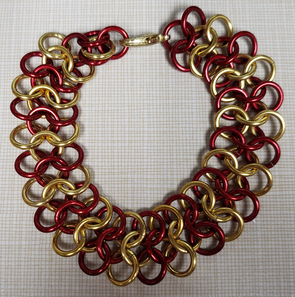 Gold and Red Bracelet